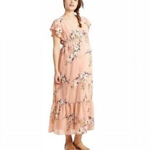 Isabel Maternity Floral Maxi Dress